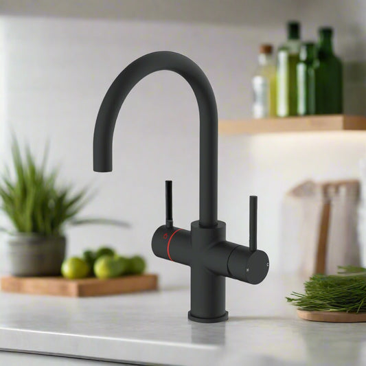 Amara Roecliffe Swan Spout Boiling Water Tap Pack in Black