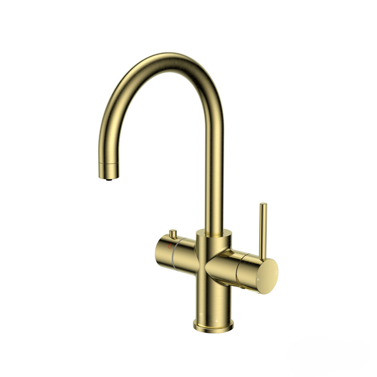 Amara Roecliffe Swan Spout Boiling Water Tap Pack in Brushed Brass