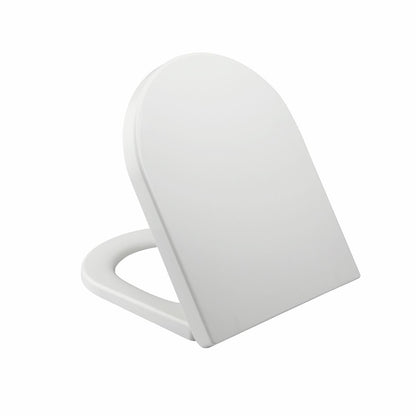 AM00095 - Amara Helmsley D Shape Back to Wall Soft Close Seat in White - Coa Living