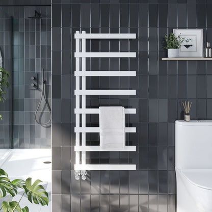 AM00218 - Amara Cranachan Central Heating Towel Rail in White - Coa Living