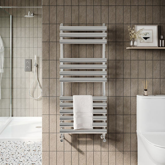 AM00310 - Amara Parkin Central Heating Towel Rail in Chrome - Coa Living