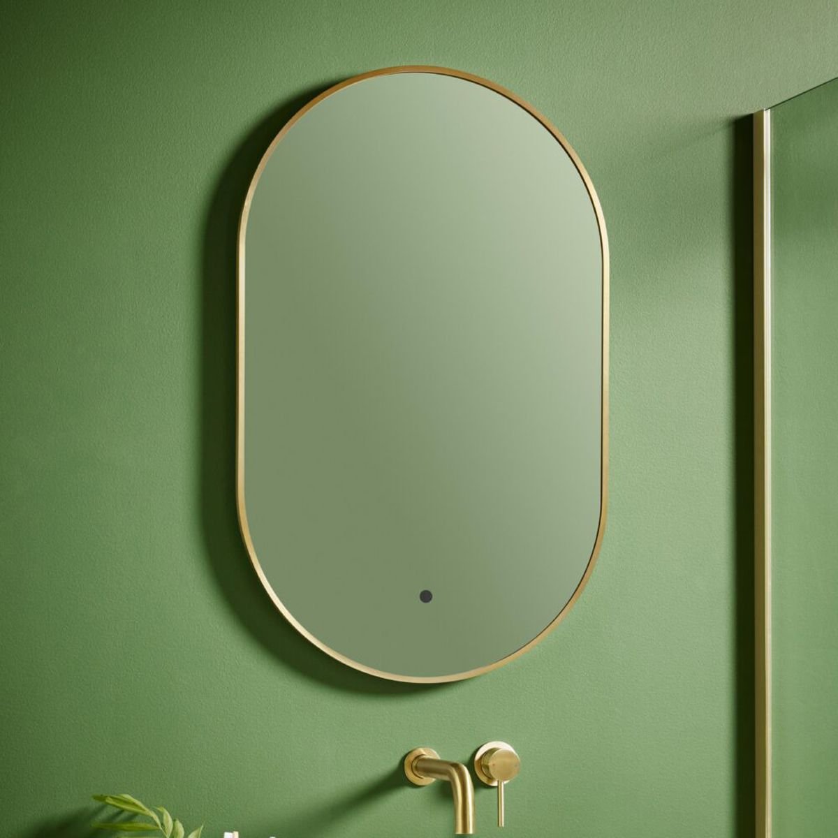 AM00471 - Amara Reeth Tablet LED Mirror in Brushed Brass - Coa Living