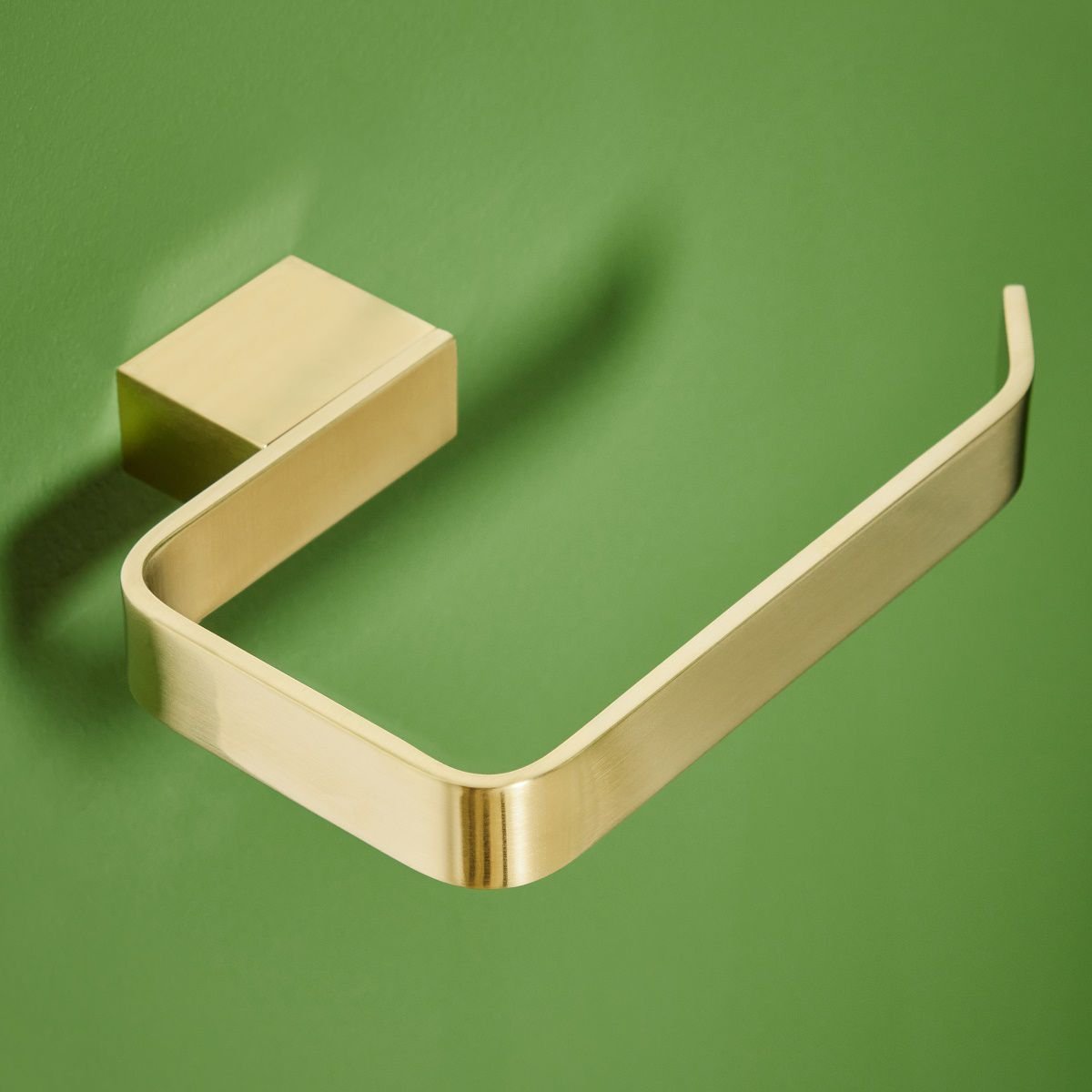 AM00557 - Amara Hawes Wall Mounted Toilet Roll Holder in Brushed Brass - Coa Living