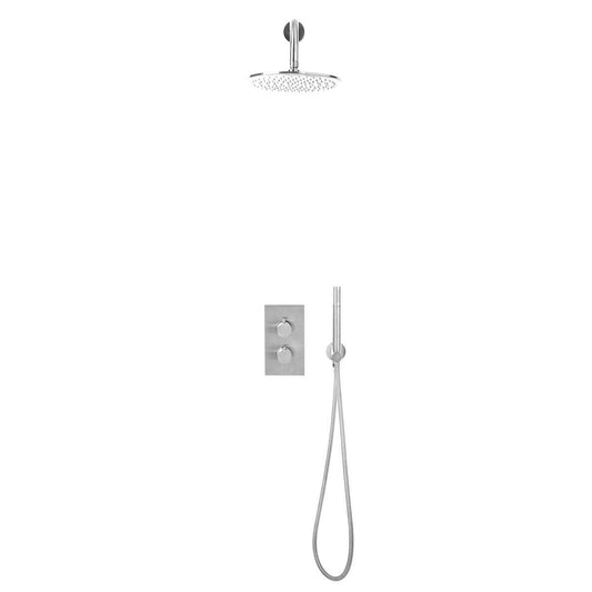 AM00571 - Amara Runswick Round Wall Mounted Shower Set in Chrome - Coa Living