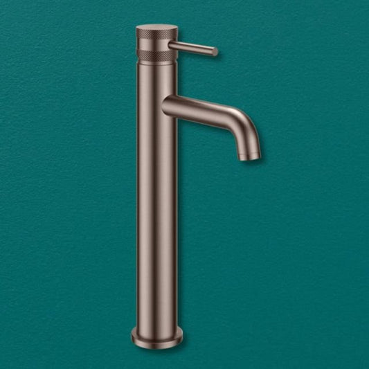 AM00587 - Amara Runswick Tall Mono Basin Mixer Tap in Brushed Bronze - Coa Living