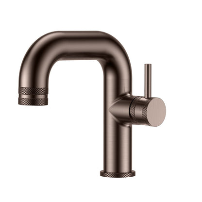 AM00590 - Amara Runswick Side-Lever Basin Mixer Tap in Brushed Bronze - Coa Living