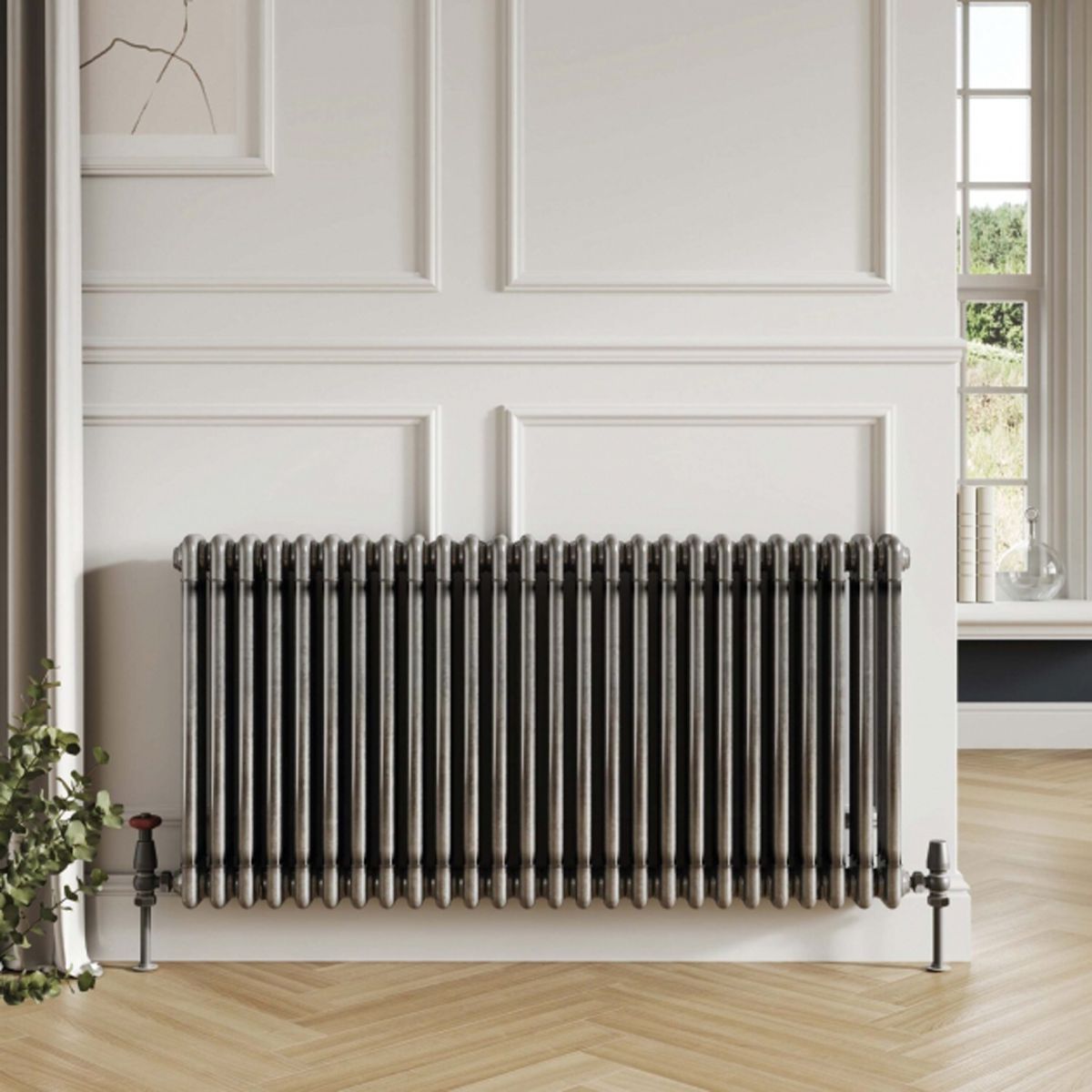 AM00623 - Amara 3 Column Horizontal Radiator in Lacquered Raw Metal - Coa Living