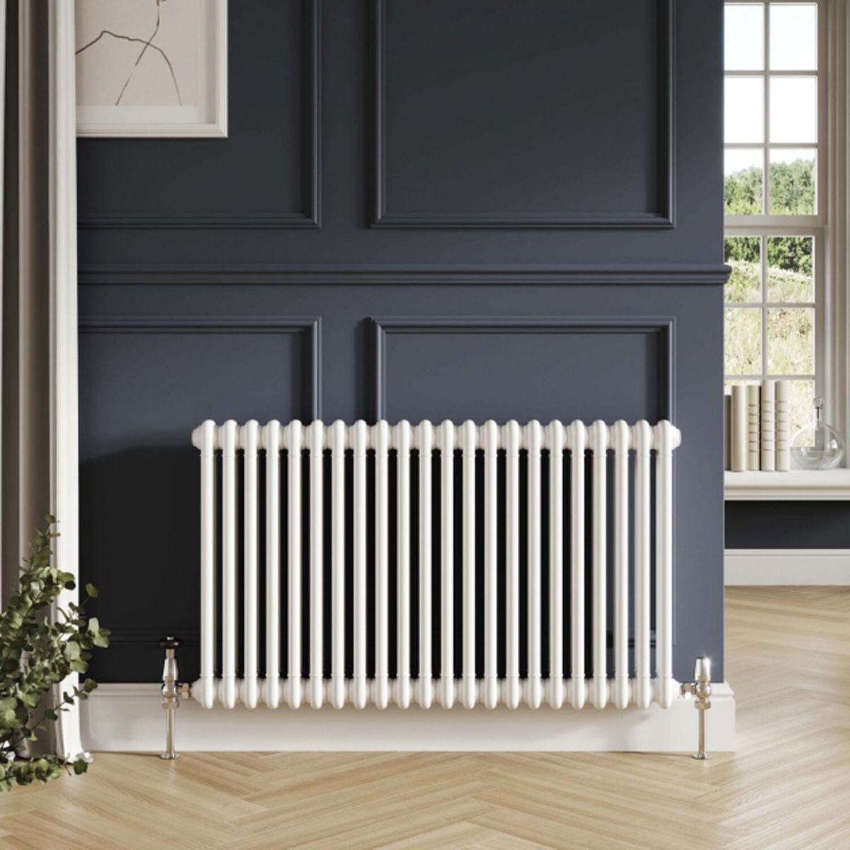 AM00629 - Amara 2 Column Horizontal Radiator in White - Coa Living