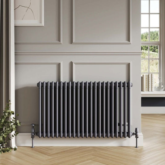 AM00652 - Amara 2 Column Horizontal Radiator in Anthracite - Coa Living