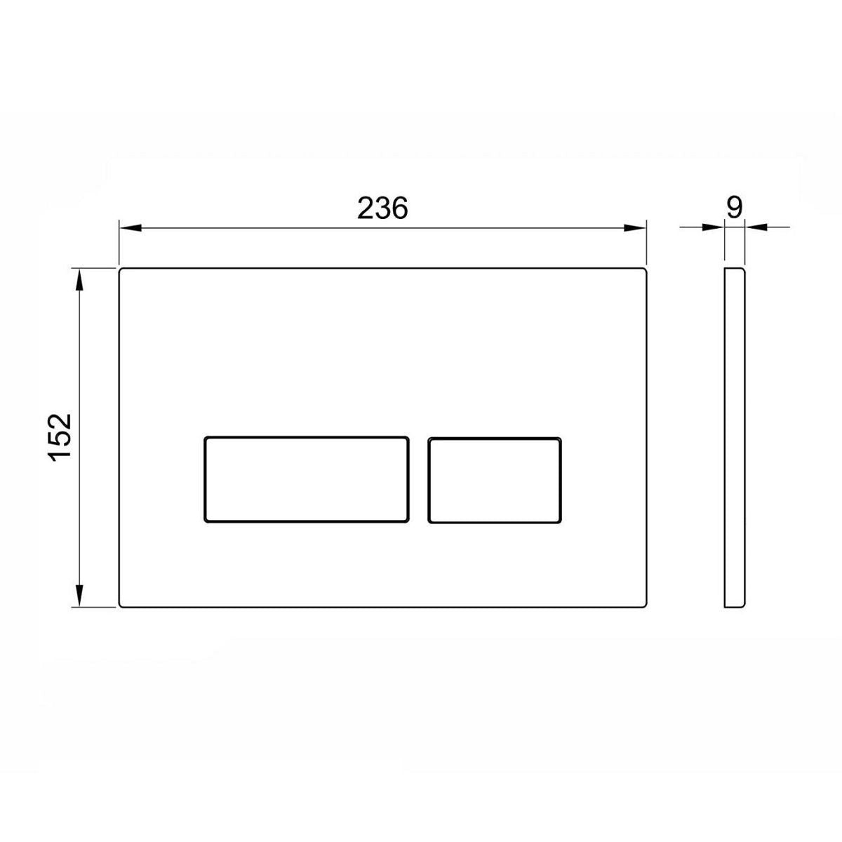 AM00657 - Amara Rectangular Flush Plate in Brushed Bronze - Coa Living