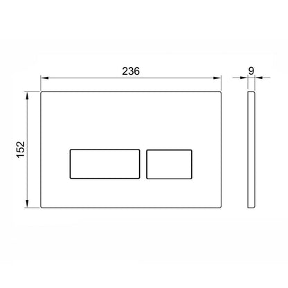 AM00658 - Amara Rectangular Flush Plate in Brushed Brass - Coa Living