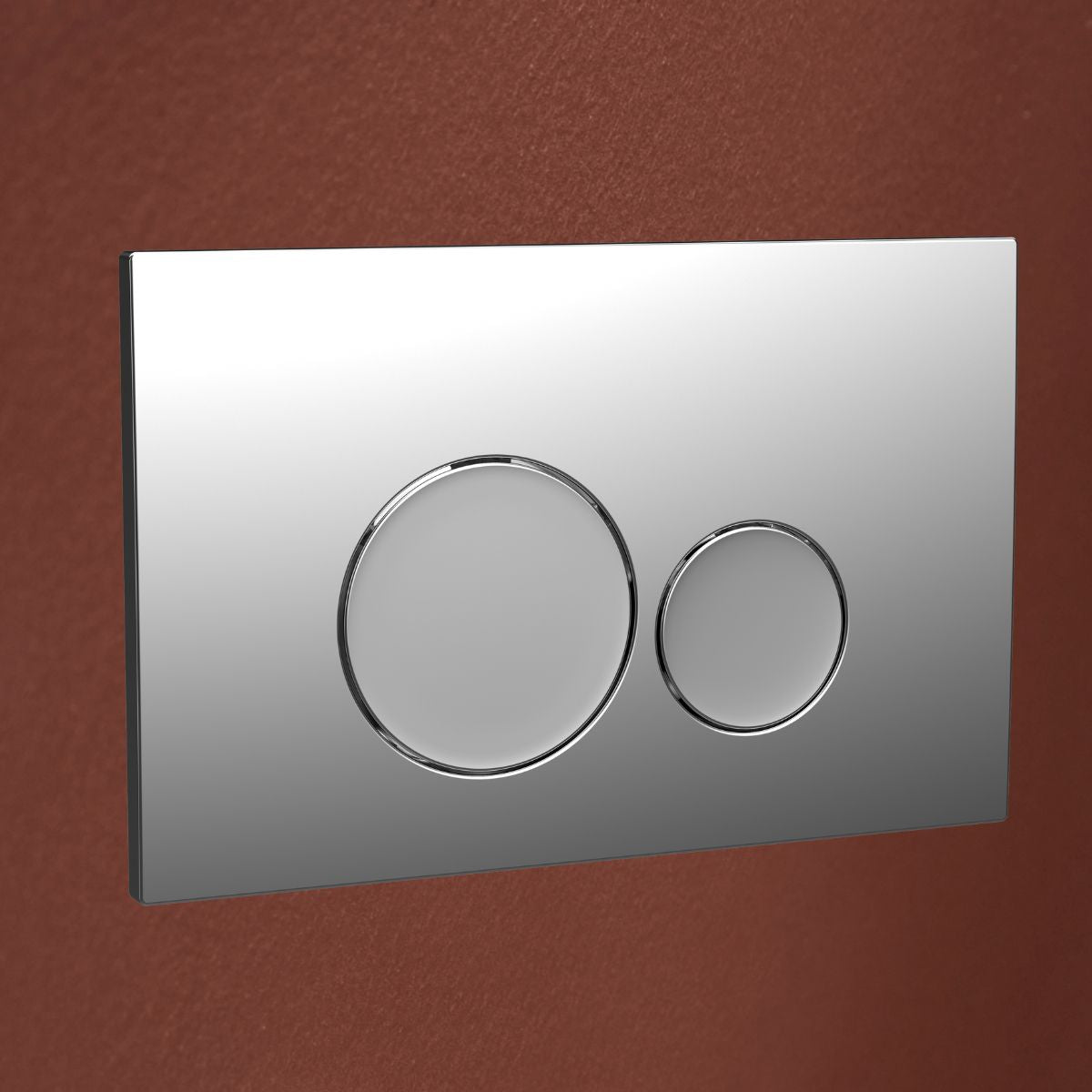 AM00663 - Amara Rectangular Flush Plate with Round Buttons in Chrome - Coa Living