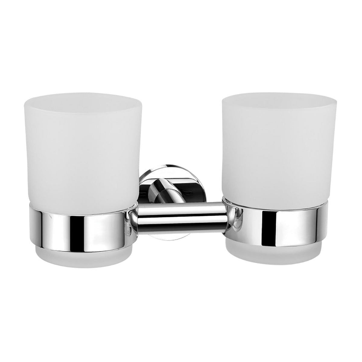 AM00684 - Amara Lythe Wall Mounted Double Tumbler Holder in Chrome - Coa Living