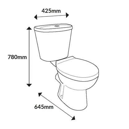 AM00748 - Amara Kilnsey Complete Open Back Close Coupled Toilet Set - Coa Living