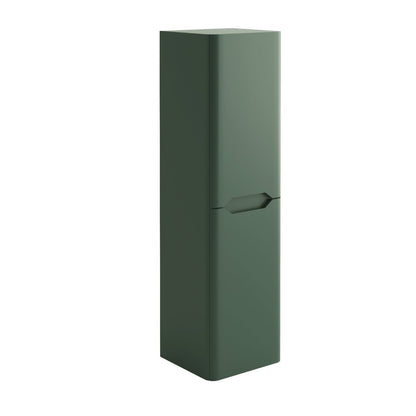 AM00828 - Amara Sawley Tall Wall Mounted Bathroom Cupboard in Matt Sage Green - Coa Living