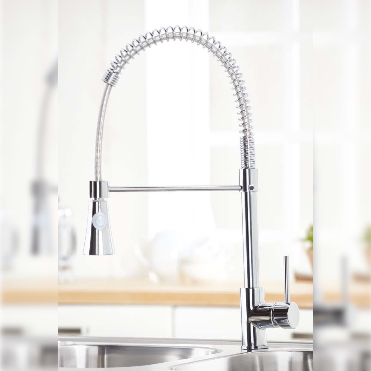 AM00842 - Amara Dacre Flexible Hose Kitchen Tap in Chrome - Coa Living