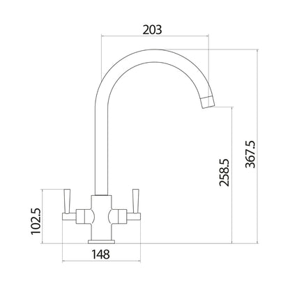 AM00847 - Amara Grafton Kitchen Tap in Chrome - Coa Living