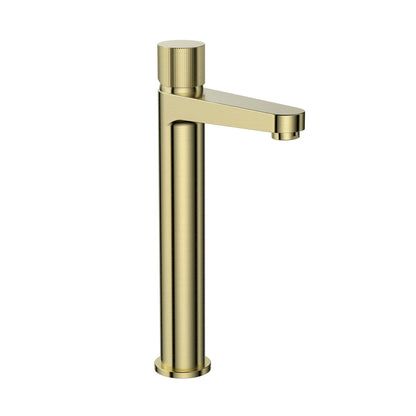 AM00921 - Amara Star Tall Basin Mixer in Brushed Brass - Coa Living