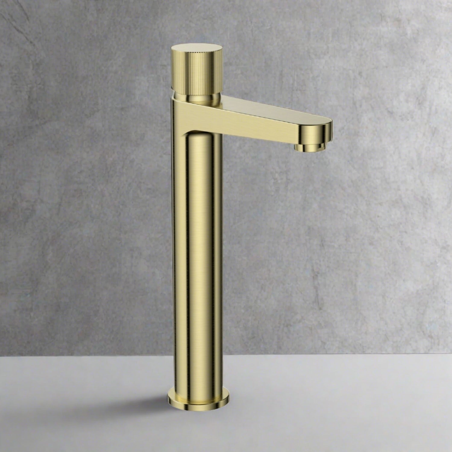 AM00921 - Amara Star Tall Basin Mixer in Brushed Brass - Coa Living