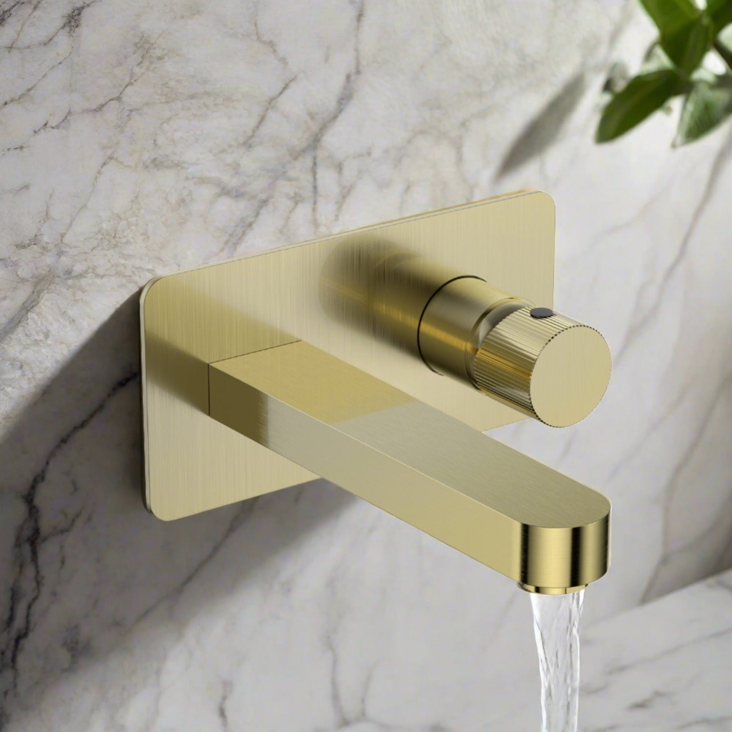 AM00922 - Amara Star Wall Mounted Mixer in Brushed Brass - Coa Living