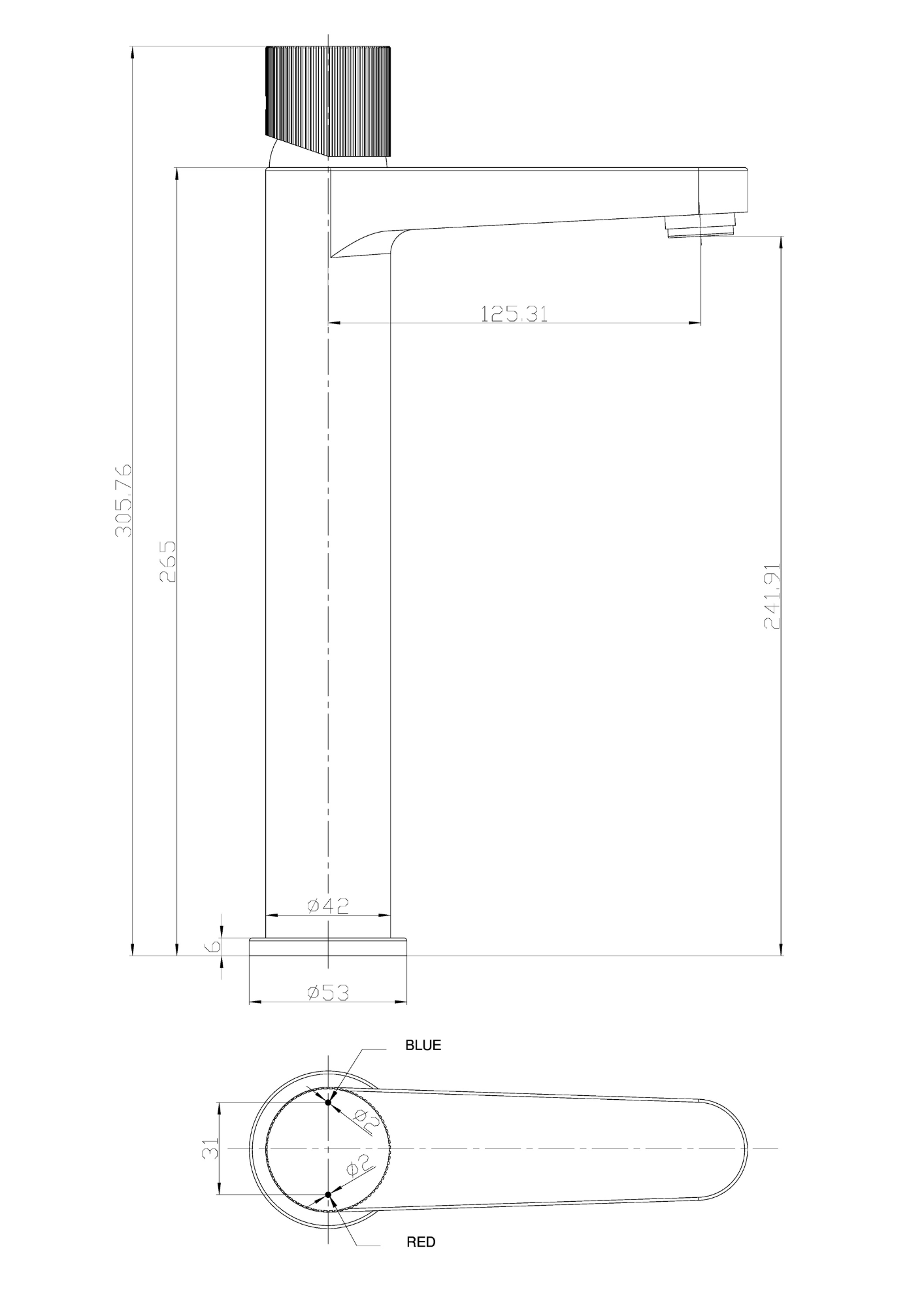 AM00931 - Amara Star Tall Basin Mixer in Brushed Bronze - Coa Living