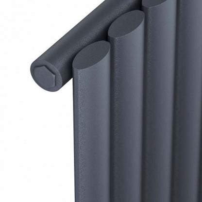 AM00960 - Amara Crumble Single Panel Vertical Radiator in Anthracite - Coa Living