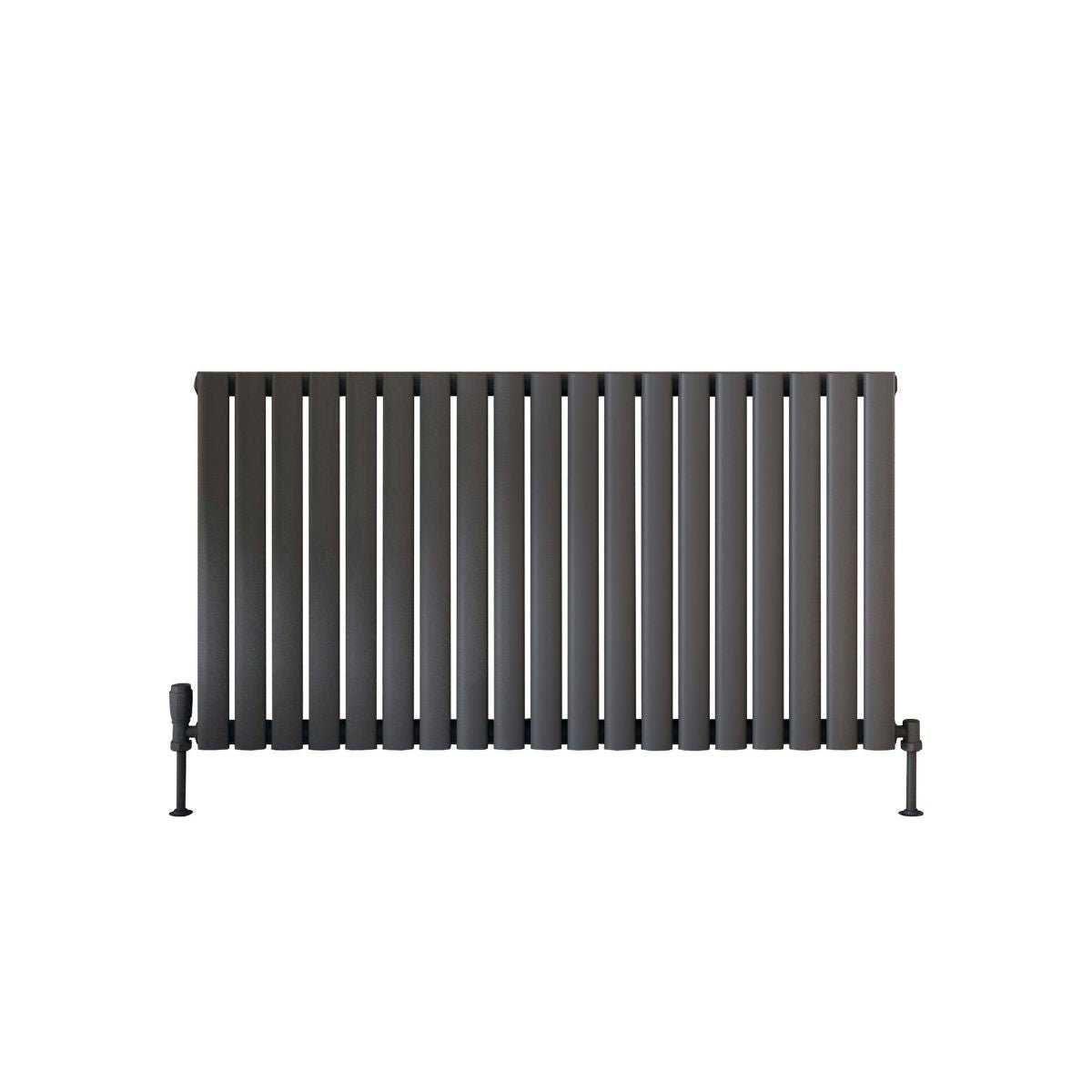 AM00969 - Amara Crumble Single Panel Horizontal Radiator in Anthracite - Coa Living