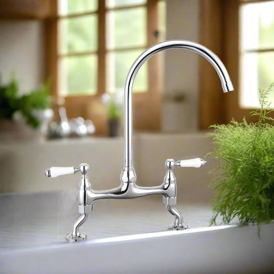 AM02131 - Amara Slingsby Traditional Kitchen Sink Mixer Chrome - Coa Living