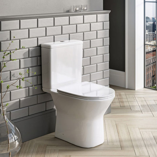 '- Amara Pickering Close Coupled Open Back Toilet in White - Coa Living