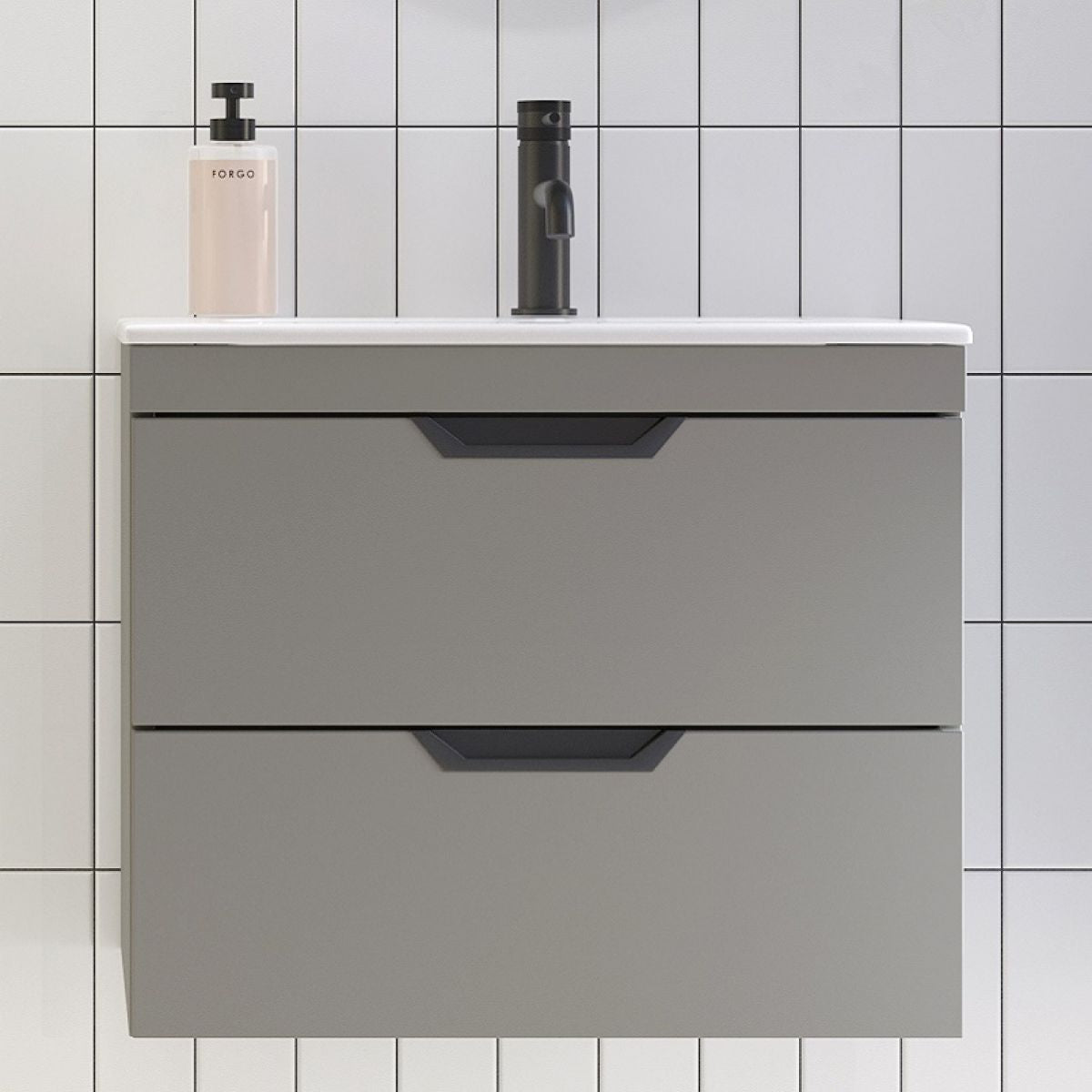 '- Amara Reeth 600mm Vanity Unit in Dust Grey - Coa Living